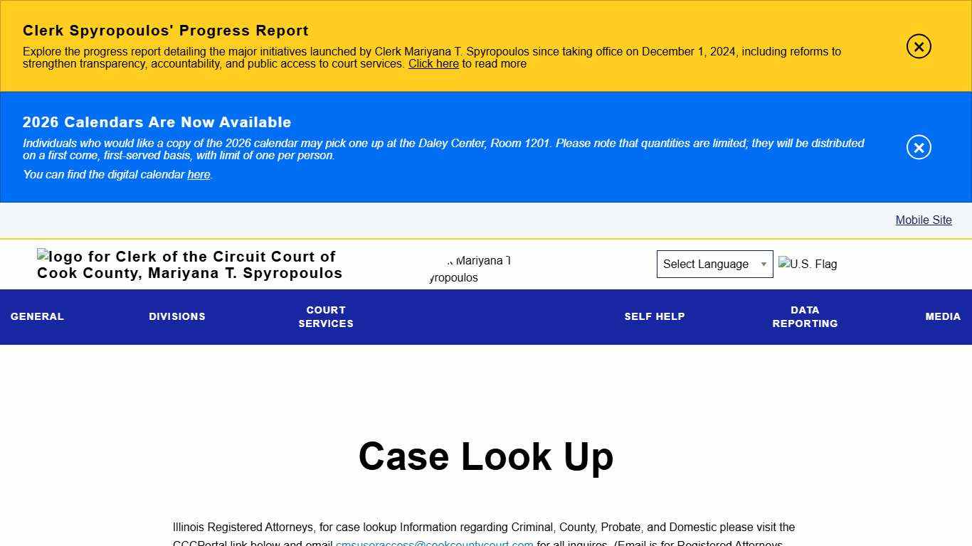 Case Look Up Clerk of the Circuit Court of Cook County